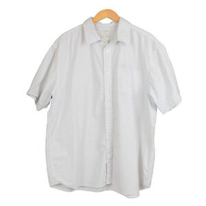 COLOURS Alexander Julian Men's Short Sleeve Button Shirt 100% Cotton White 2X